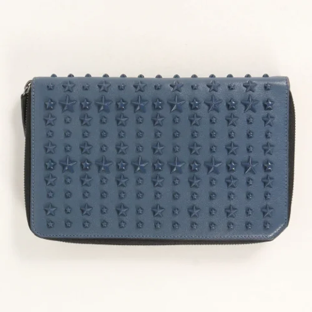 Jimmy Choo Pre-owned Leather wallets Blue Dames