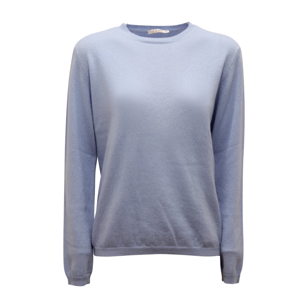 Kangra Women's Blue Cashmere Sweater Made In Italy