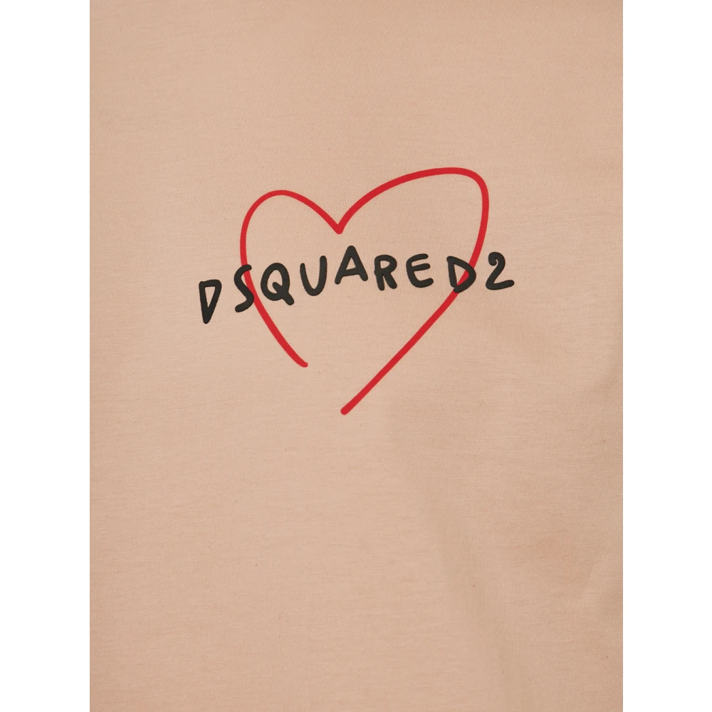 Dsquared2 Italiaans Katoenen T-shirt Pink Heren