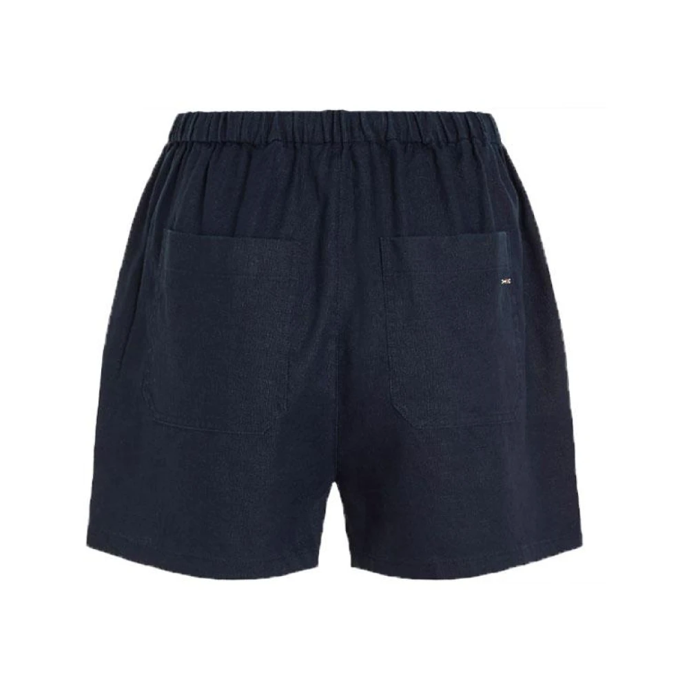 Tommy Hilfiger Casual Linnen Shorts Blue Dames