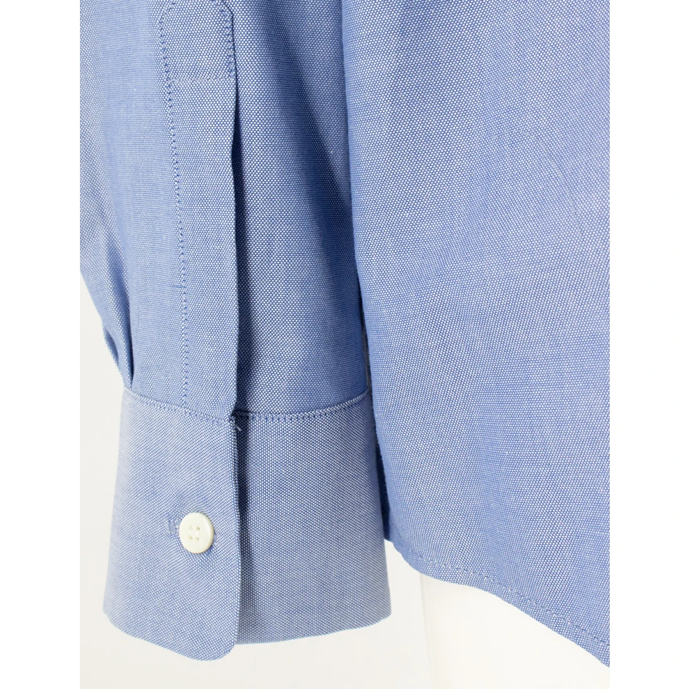ETRO Geborduurde Pegasus Oxford Katoenen Blouse Blue Dames