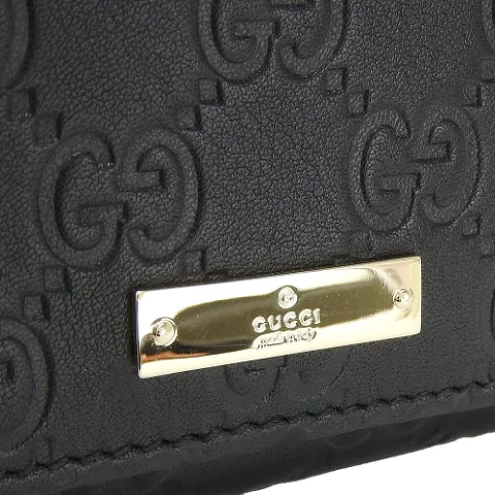 Gucci Vintage Pre-owned Leather wallets Black Dames