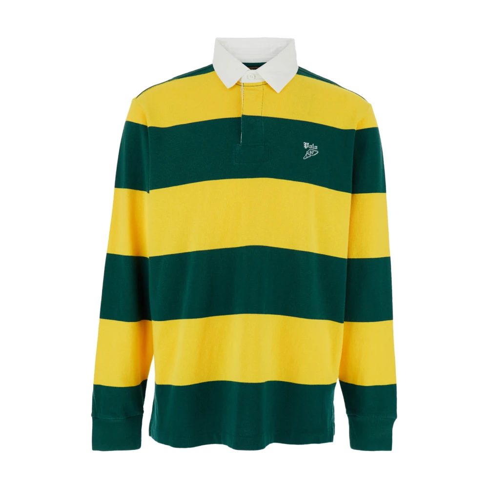 Polo Ralph Lauren Men's Multicolor Polo Shirts, Xl, Striped Logo Polo Shirt Cotton