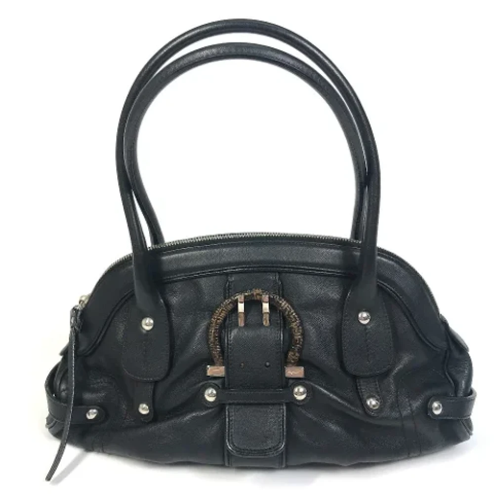 Salvatore Ferragamo Pre-owned Leather handbags Black Dames