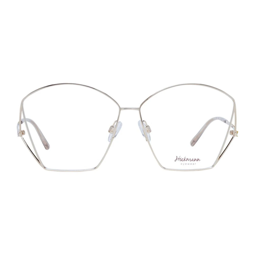 Ana Hickmann Gouden Vierkante Metalen Optische Frames met Hoes Yellow Dames