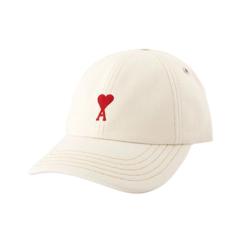 Ami Paris Ami de Coeur Borduurpet White Unisex