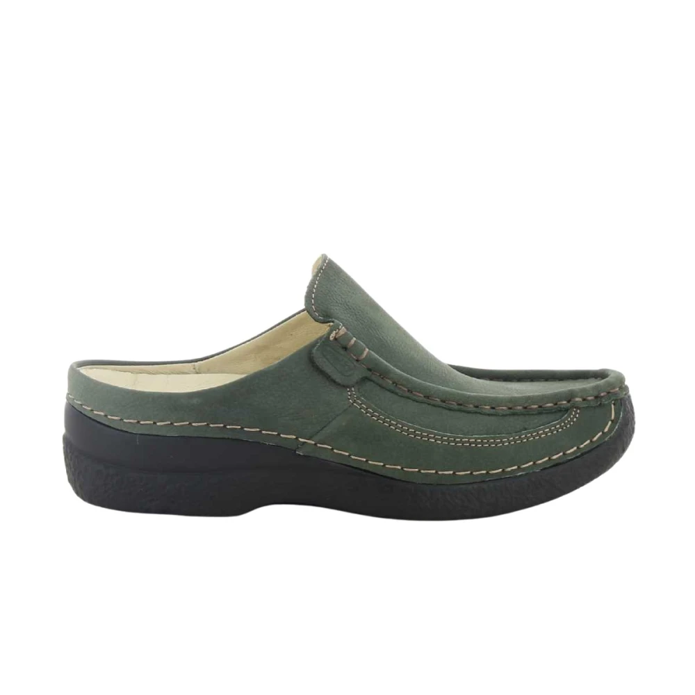 Wolky Damesschoenen Groen Roll Slide W23 Green Dames