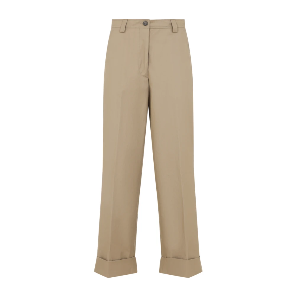 Dries Van Noten Krokante Pakora Stijl Broek Beige Dames
