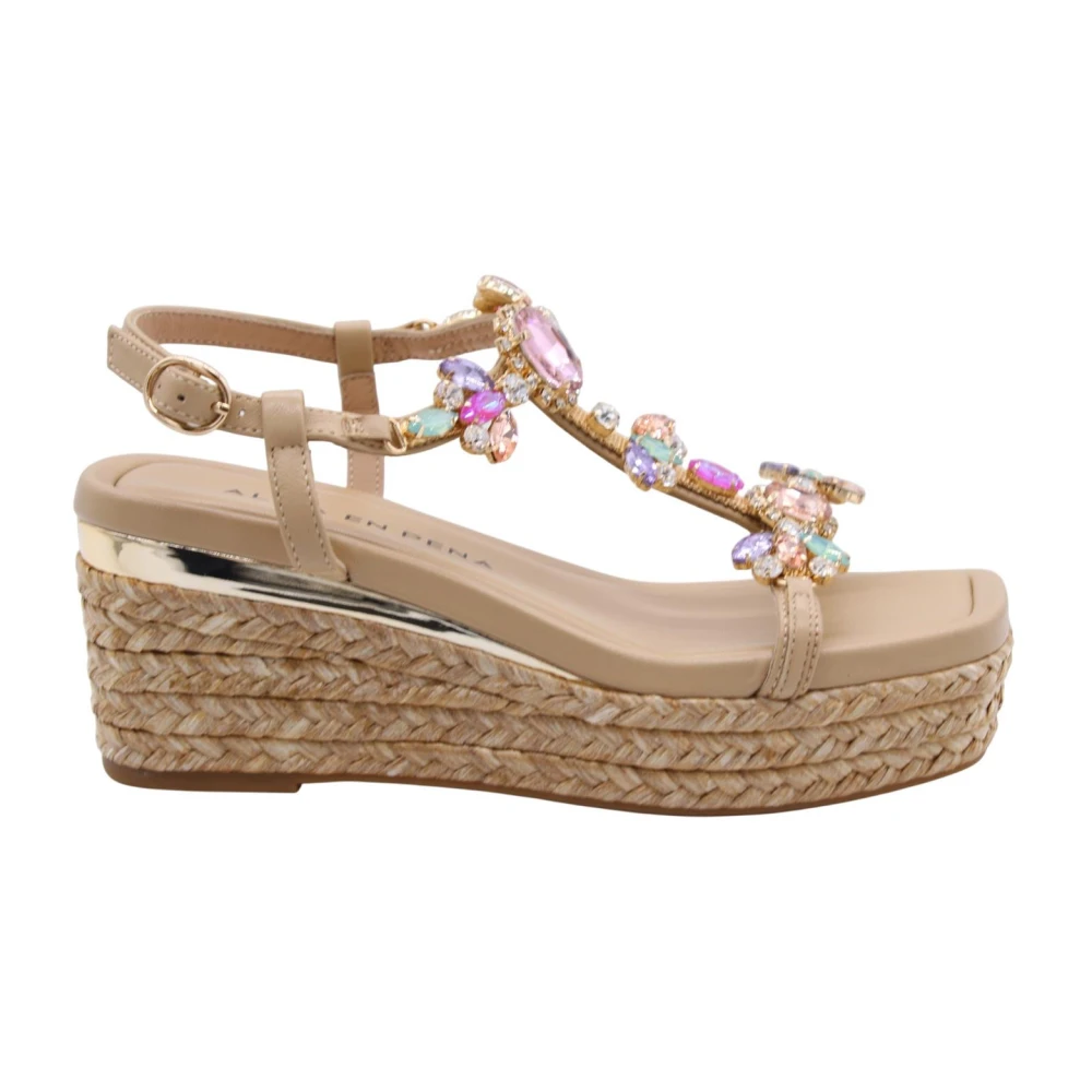 Alma En Pena Beige Wedges, Female, 6 Uk, Dragon Sandaal