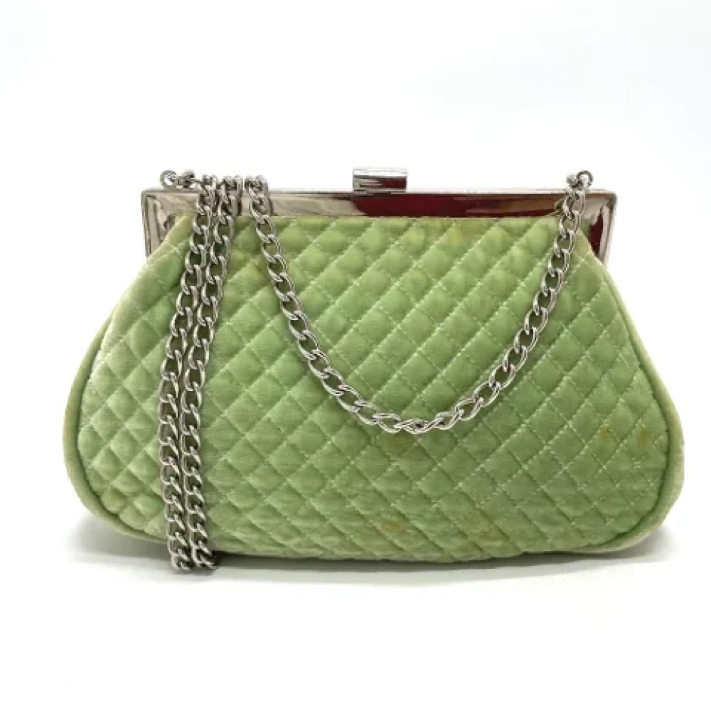 Chanel Vintage Pre-owned Fabric chanel-bags Green Dames