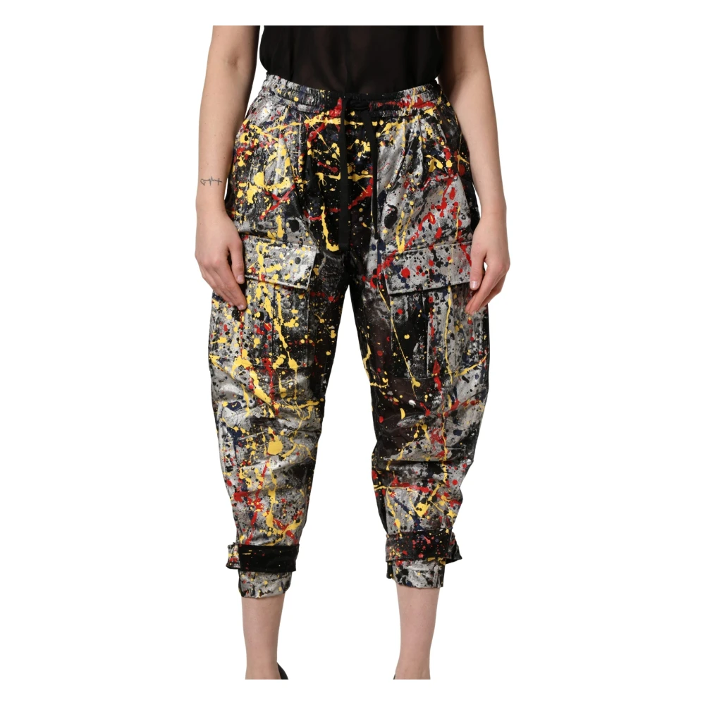 Dolce & Gabbana Women's Multicolor Cargo Cropped Trousers - Cropped Trousers - L - Trousers