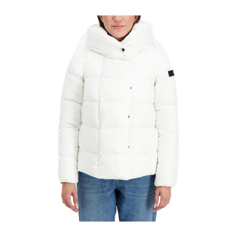 Peuterey Gewatteerde Hooded Parka Polyester Jas White Dames