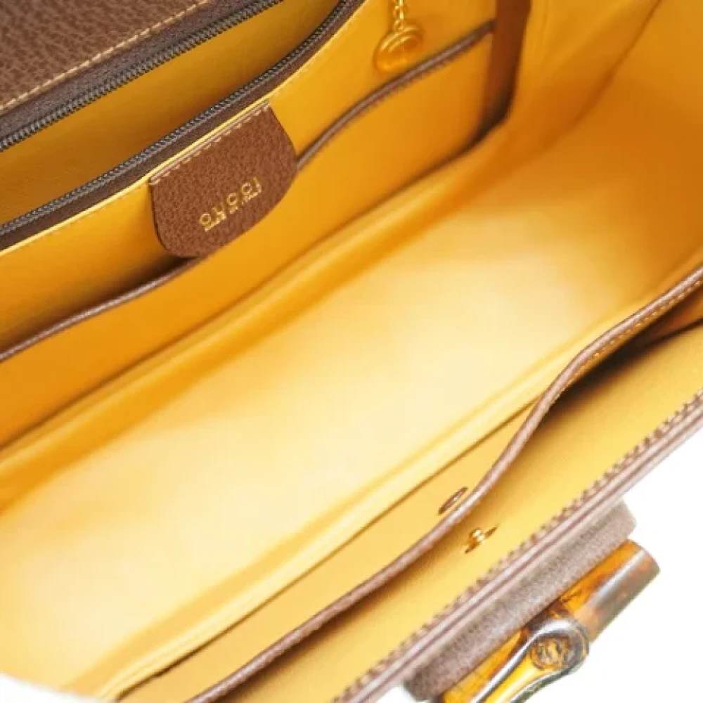 Gucci Vintage Pre-owned Fabric gucci-bags Brown Dames