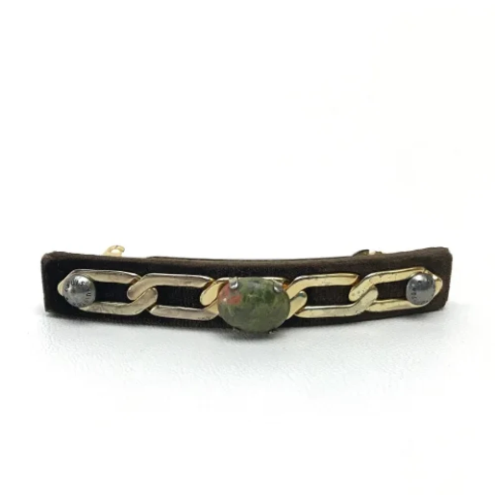 Louis Vuitton Vintage Pre-owned Metal hair-accessories Brown Dames