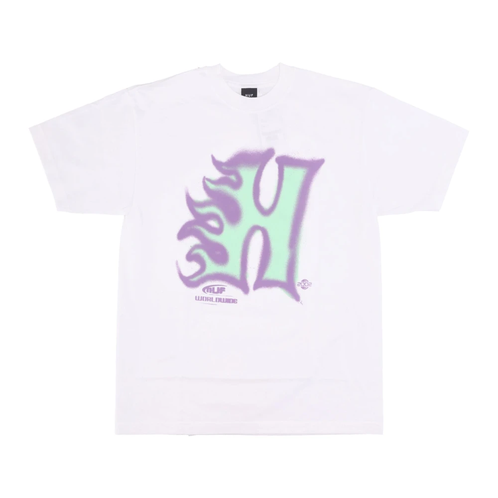 HUF Witte Heat Wave Tee T-shirt White Heren