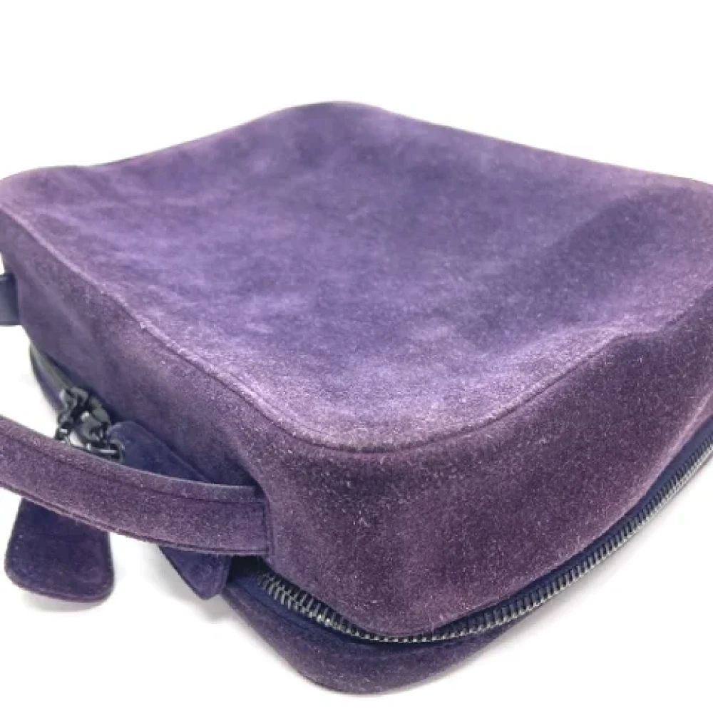 Chanel Vintage Pre-owned Leather chanel-bags Purple Dames