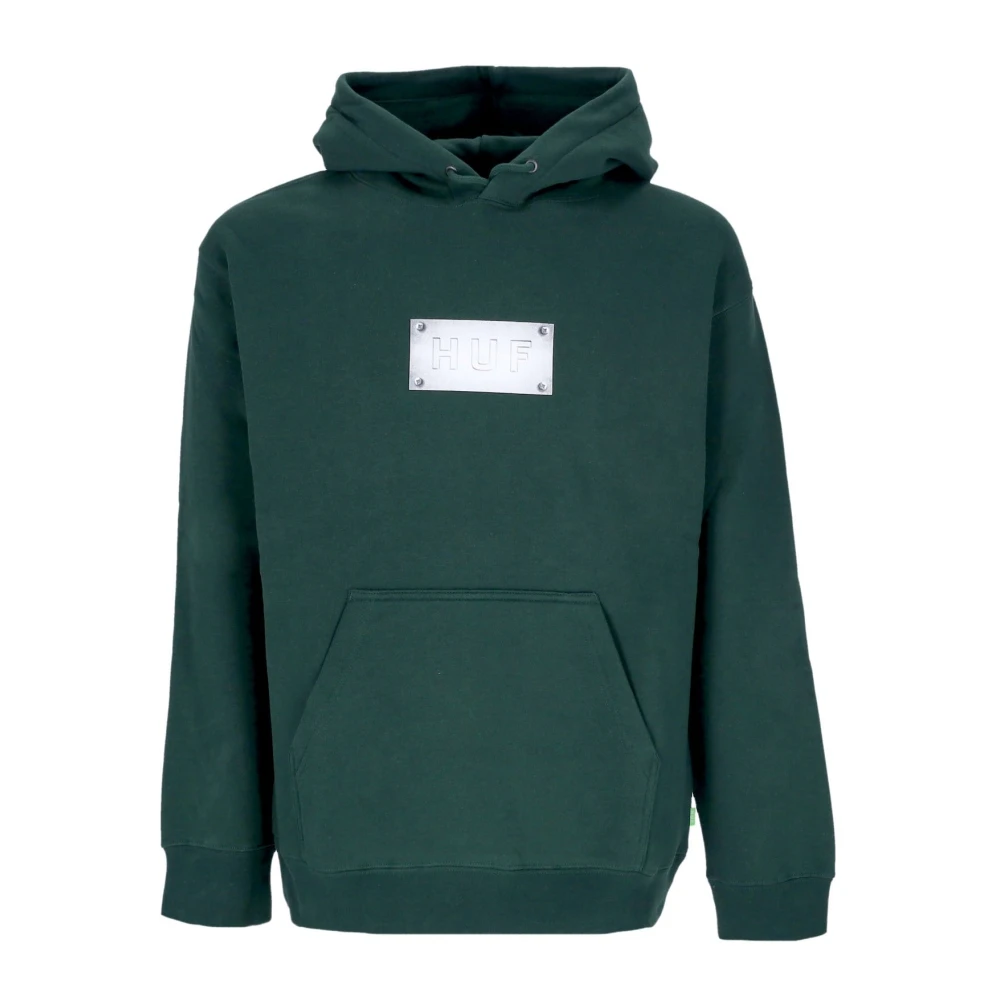 HUF Groene Hoodie met Kangoeroezak Green Heren