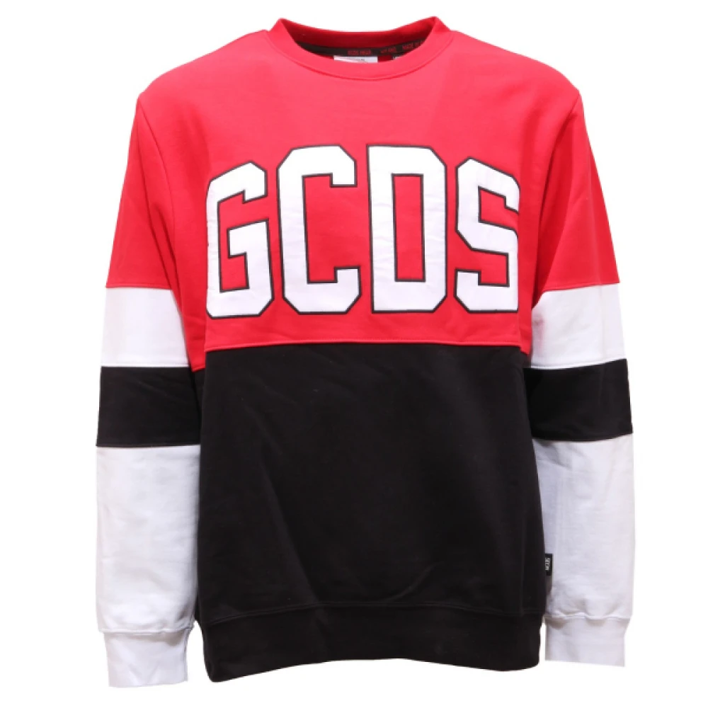 Gcds Zwarte Heren Sweatshirt Red Heren