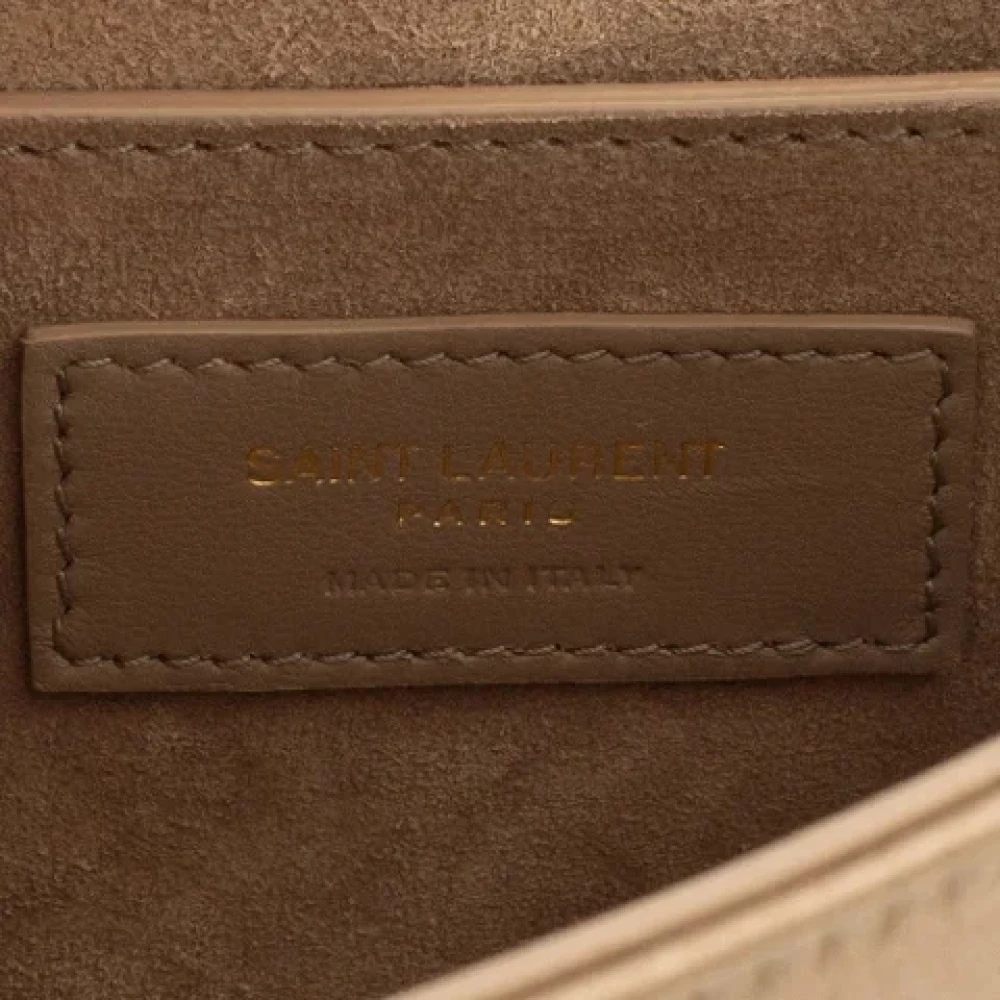 Yves Saint Laurent Vintage Pre-owned Suede handbags Brown Dames