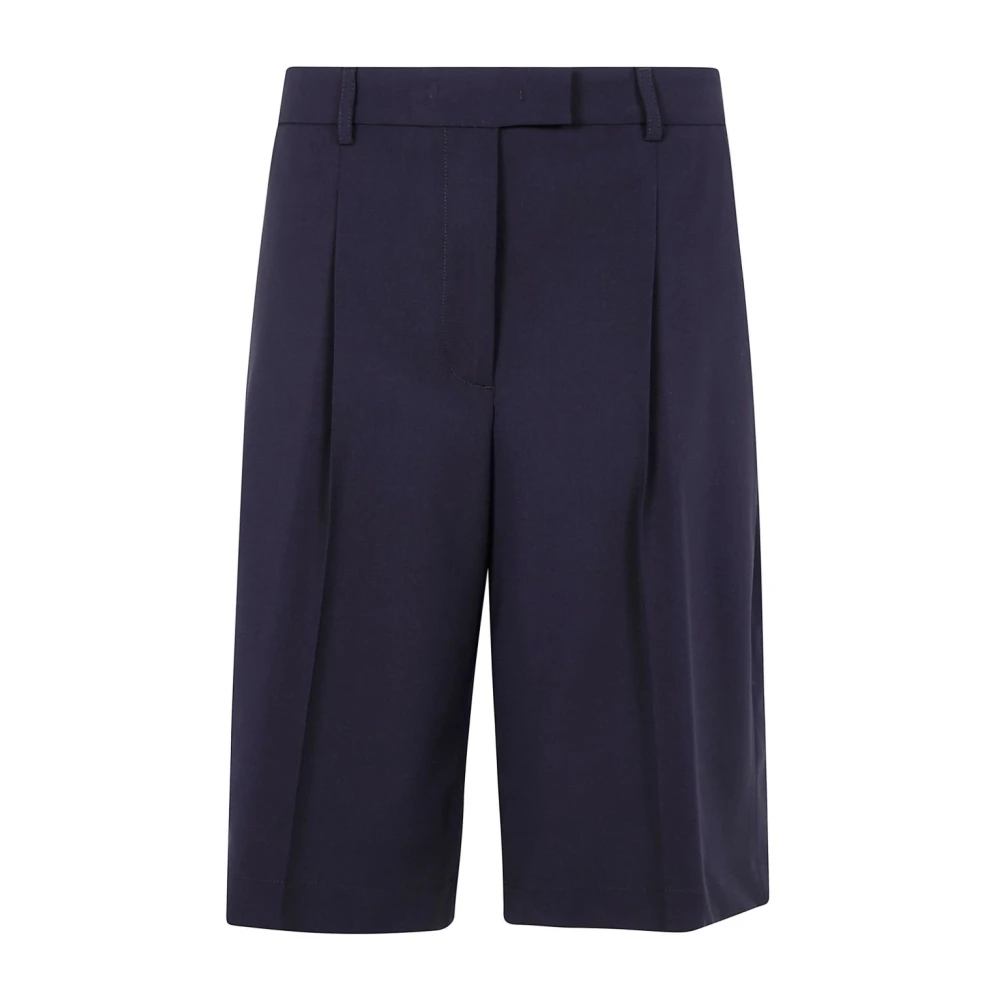 Seventy Blauwe Shorts met Riemlussen Blue Dames