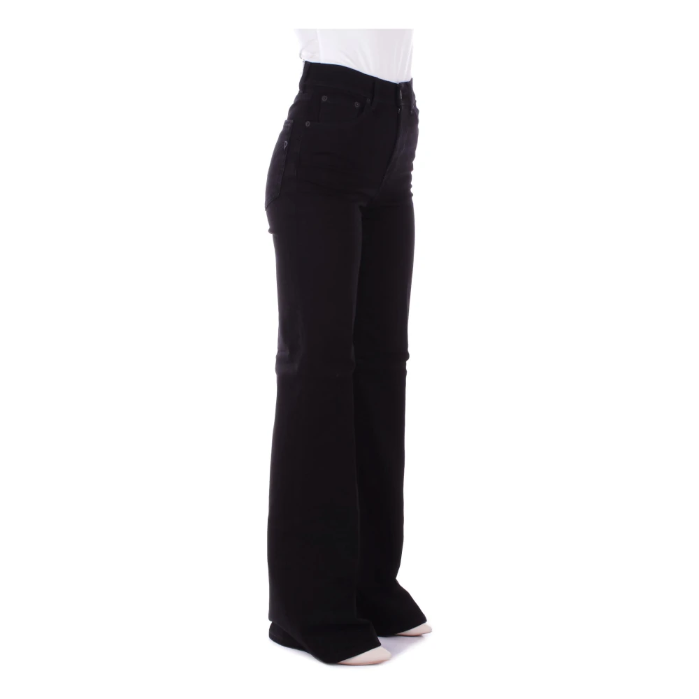 Dondup Zwarte broek met ritssluiting Black Dames