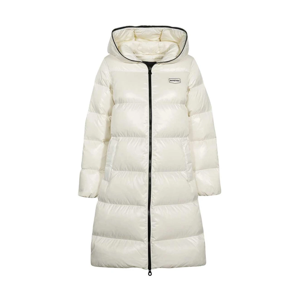 Duvetica Capuchon Donsjas met Rits White Dames