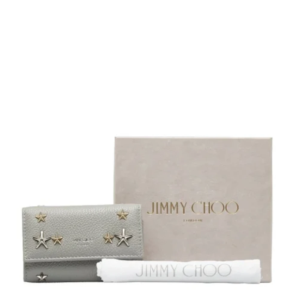 Jimmy Choo Pre-owned Leather key-holders Gray Dames