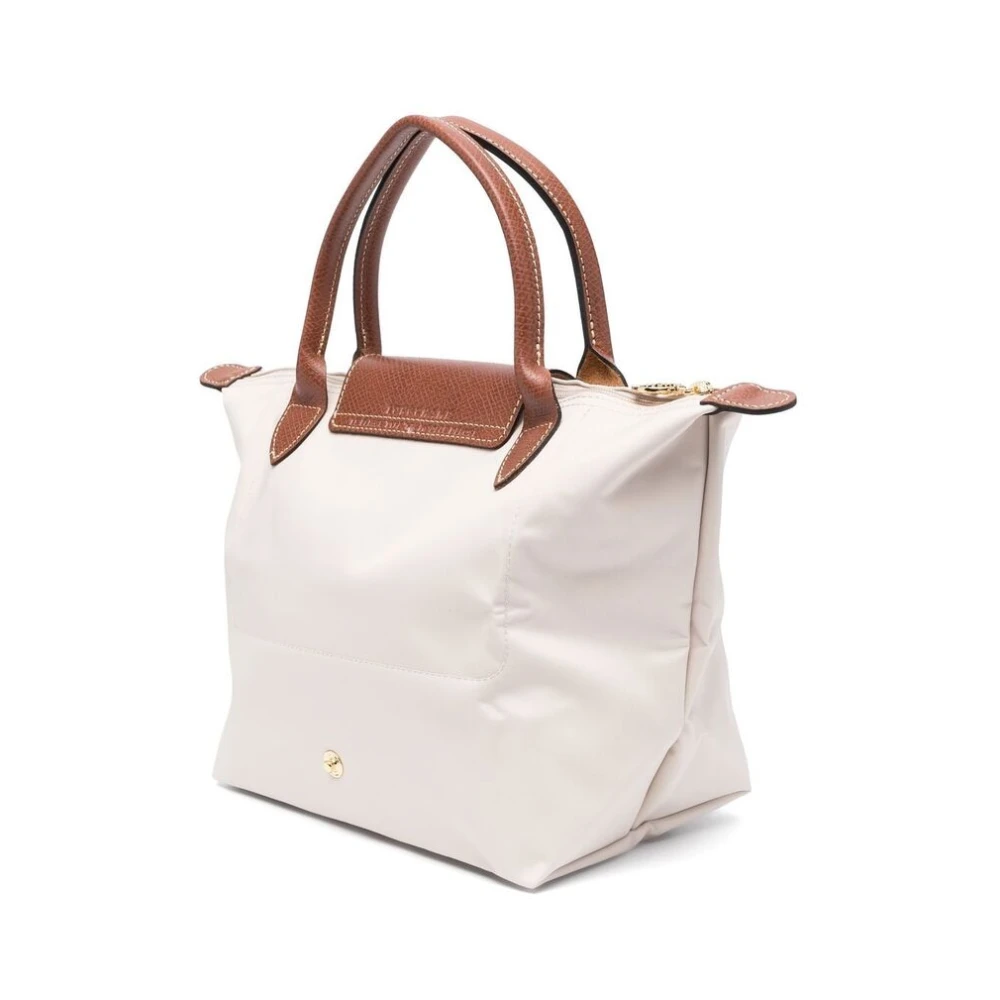 Longchamp Beige Kameel Kleurblok Reliëf Handtas White Dames