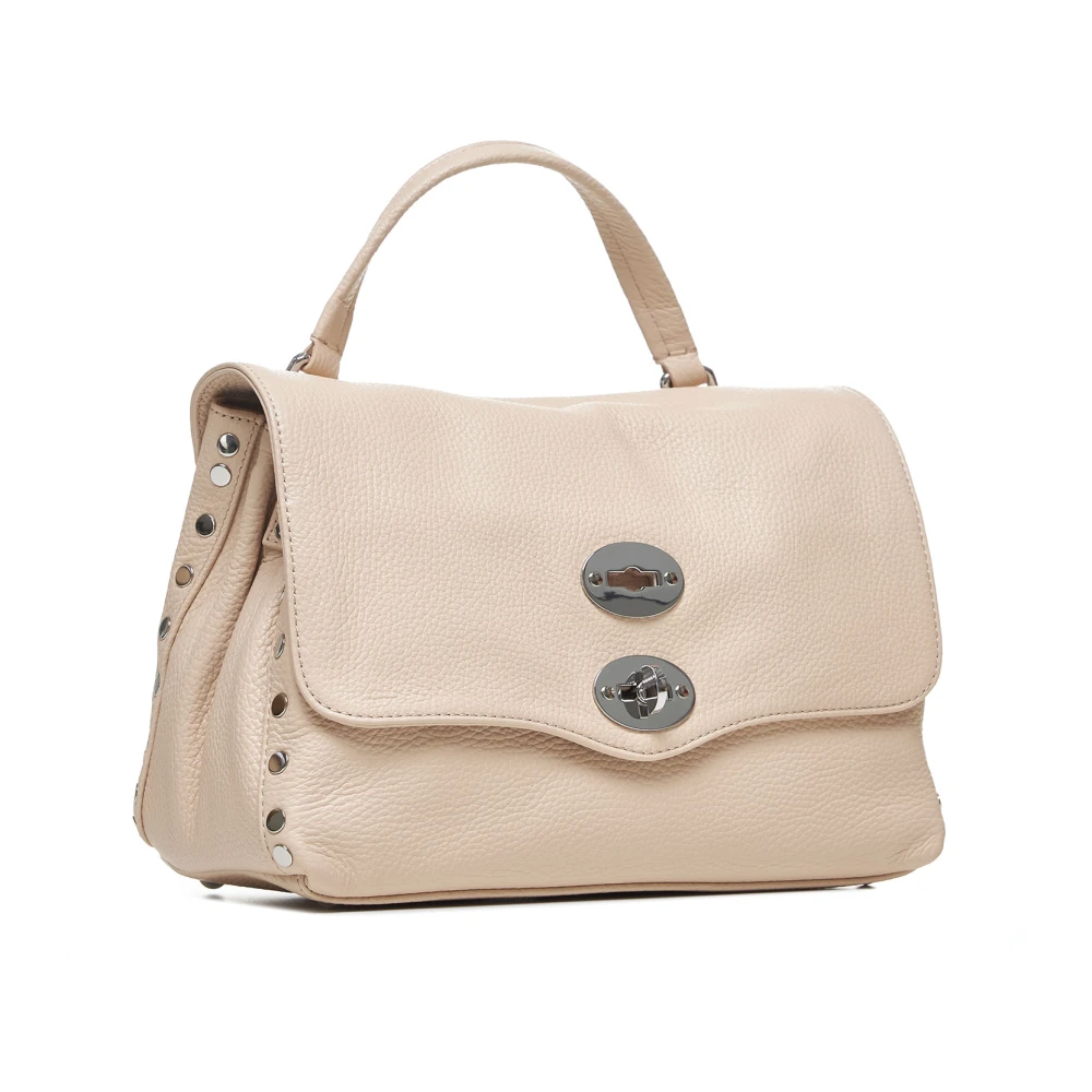 Zanellato Roze Leren Postina Tas Beige Dames