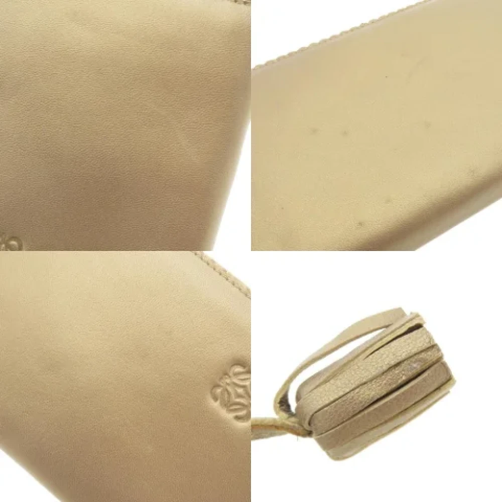 Loewe Pre-owned Leather wallets Yellow Dames