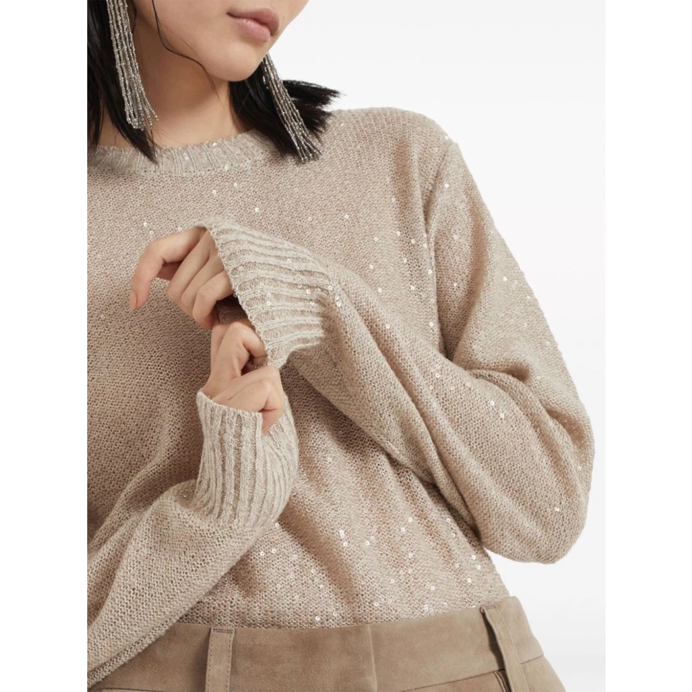 BRUNELLO CUCINELLI Luxe Cashmere Sweaters Beige Dames