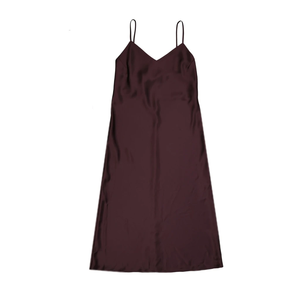 Blanca Vita Paarse Zijden Slip Midi Jurk Purple Dames