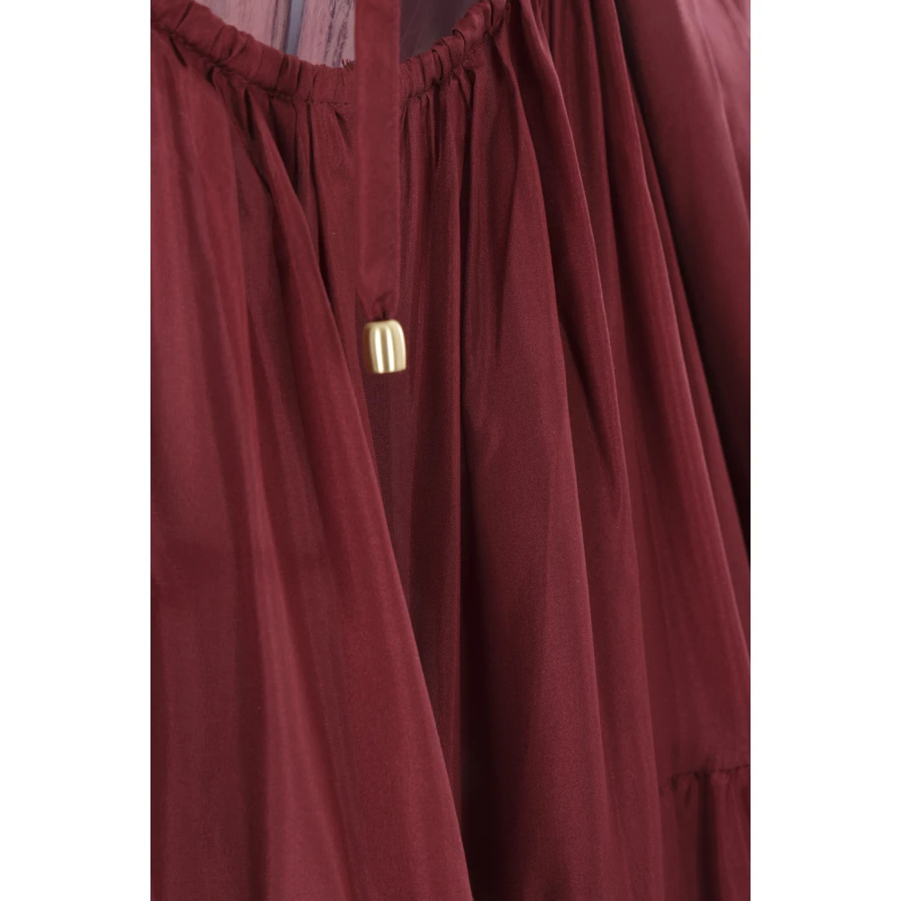 Zimmermann Bourgondische Zijden Lange Jurk Purple Dames