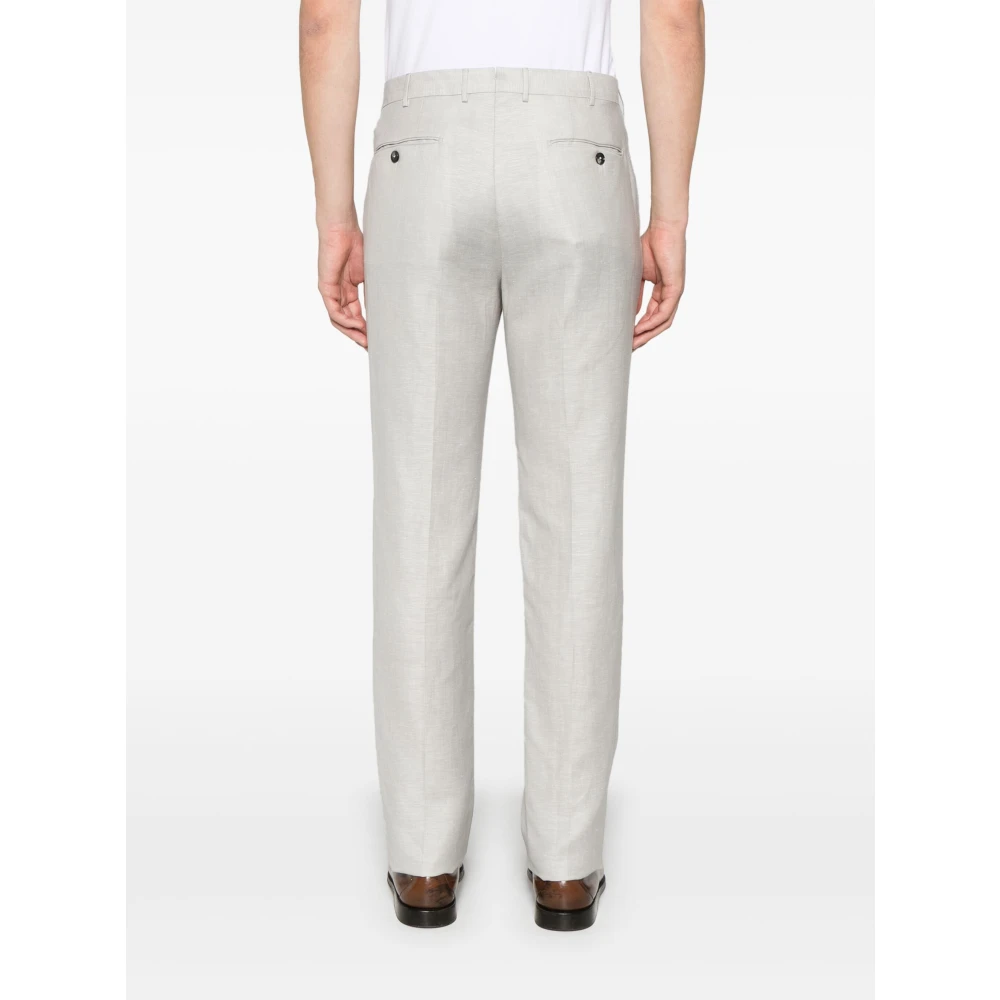 Ermenegildo Zegna Wol Linnen Broek met Zakken Gray Heren