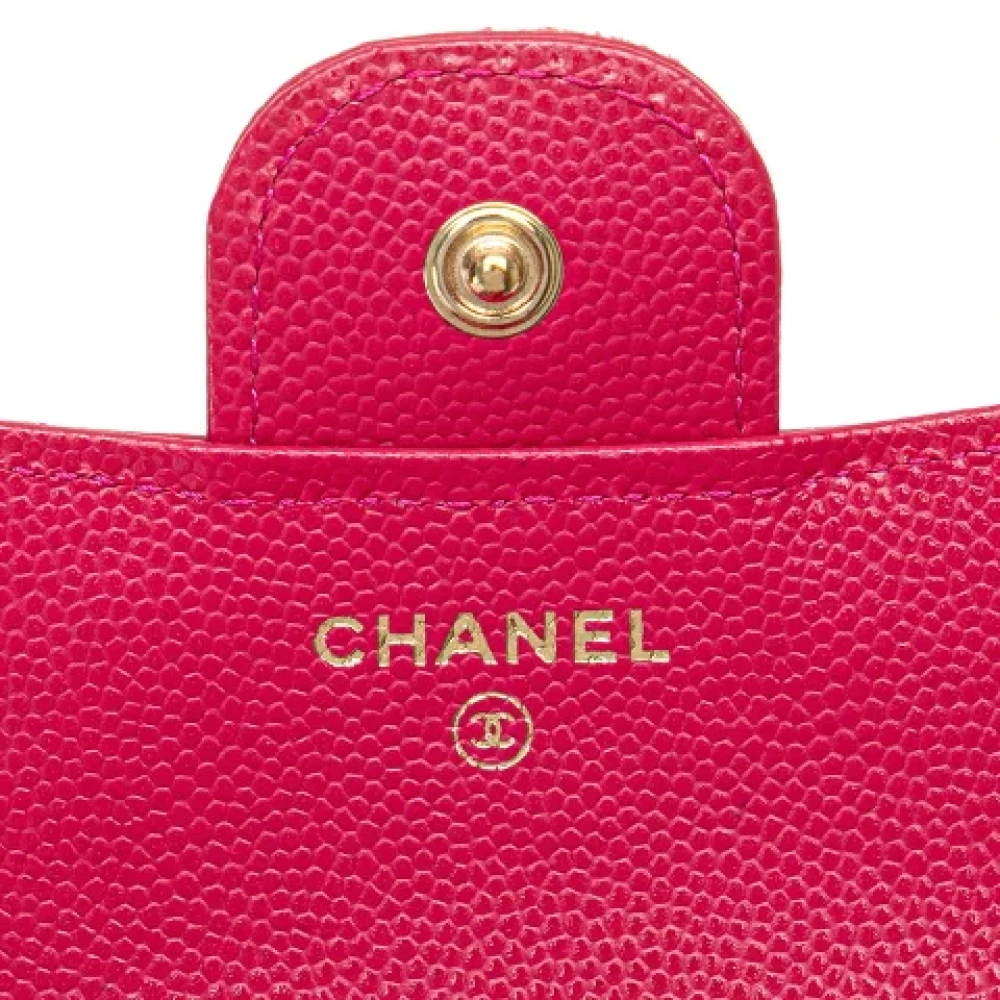 Chanel Vintage Pre-owned Leather wallets Pink Dames