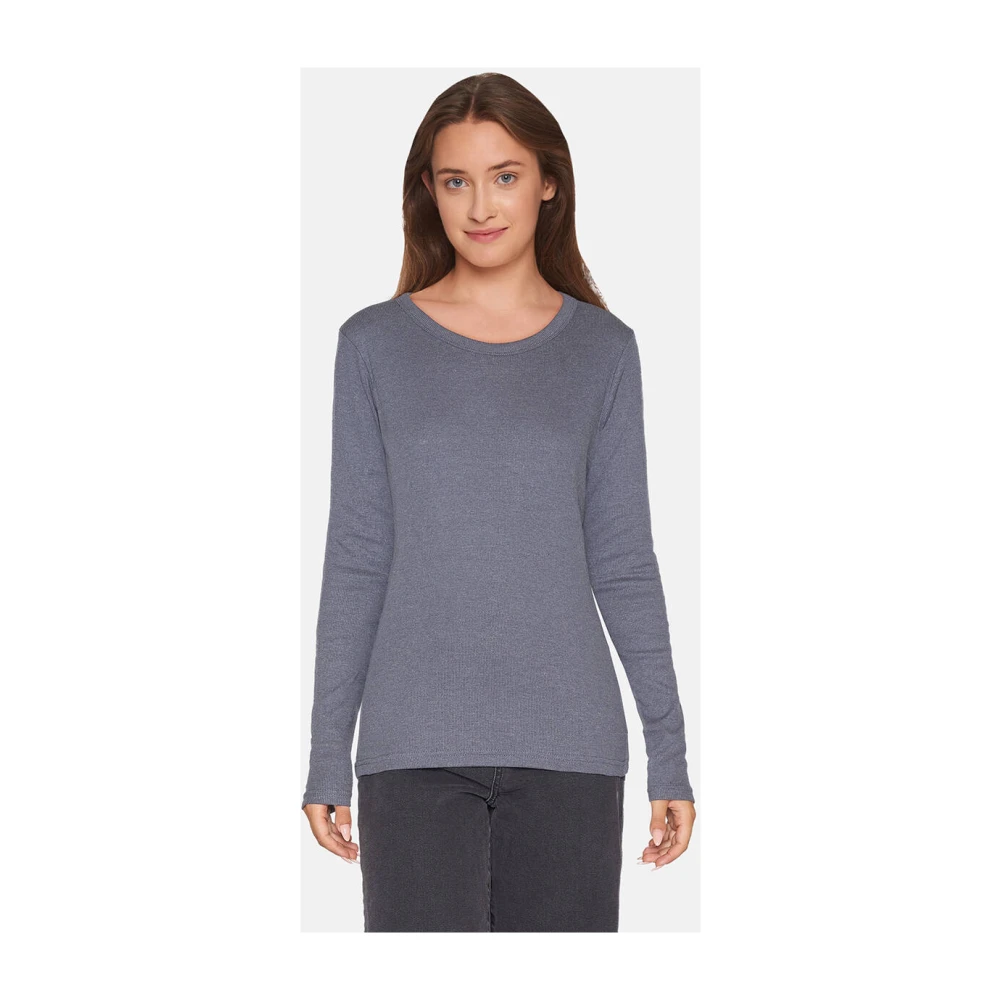 Sisters Point Lange Mouw Top Eike-Ls Gray Dames