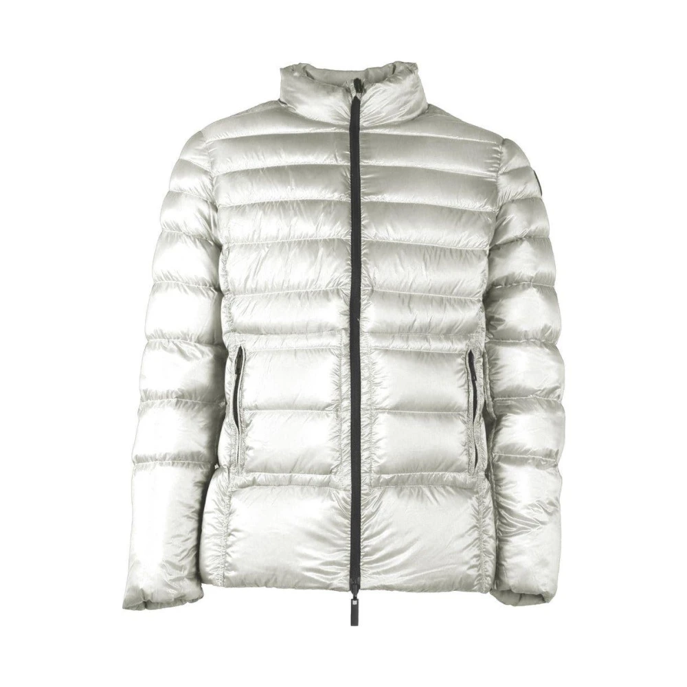 Centogrammi Omkeerbare gewatteerde nylonjas White Dames