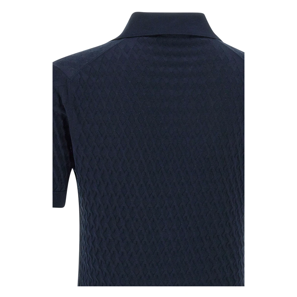 Filippo De Laurentiis Navy Blue Skipper Polo Shirt Blue Heren
