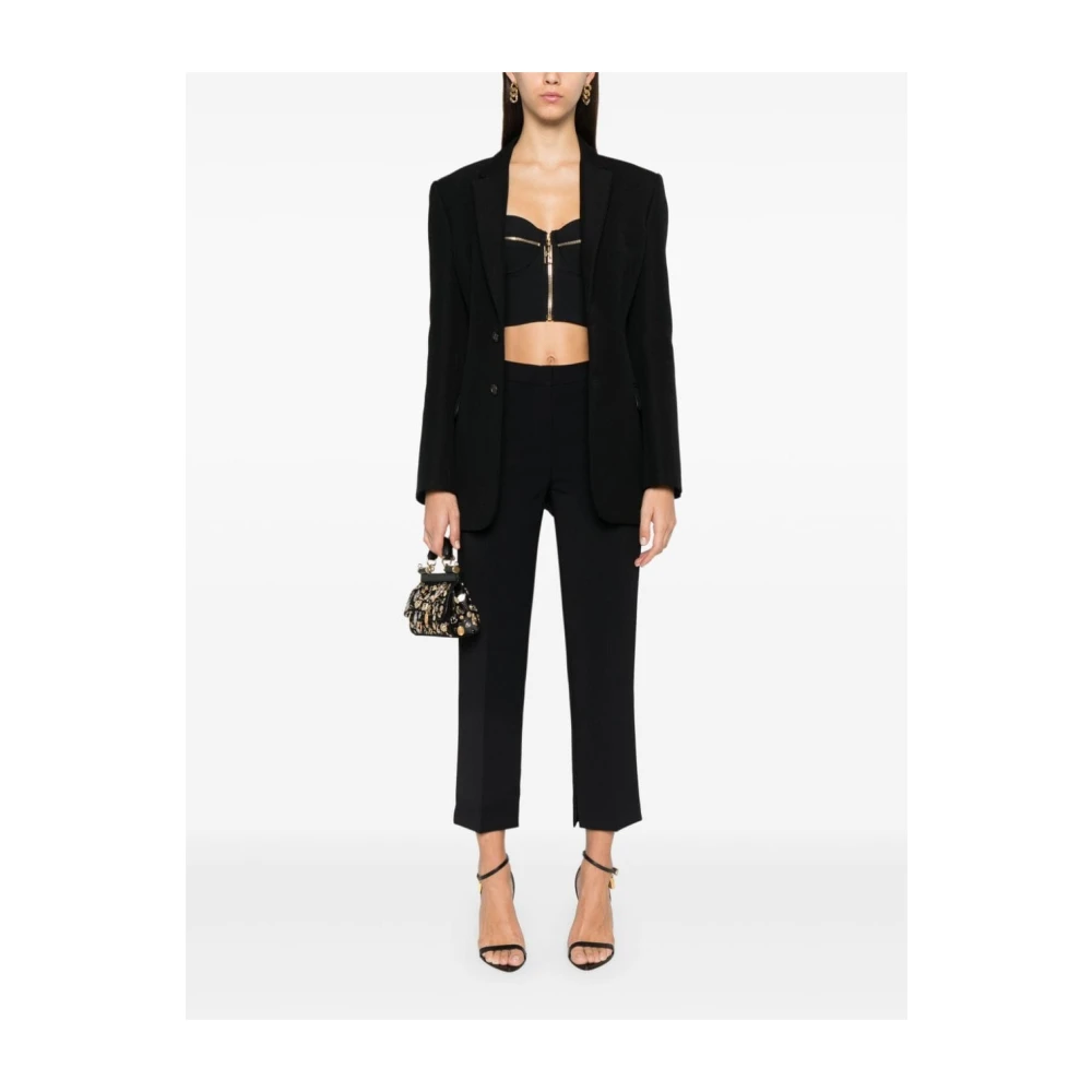Elisabetta Franchi Zwarte Broek Aw24 Dameskleding Black Dames