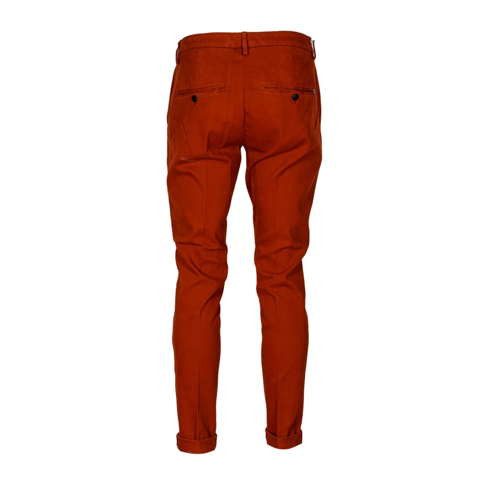 Dondup Slim Fit Katoenen Chino Broek Red Heren