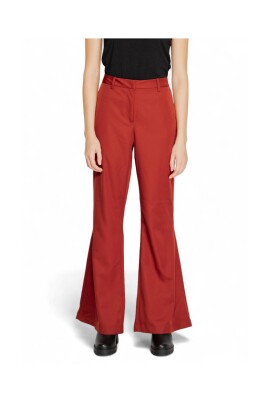 red-flare-pants-plain-pattern-zip