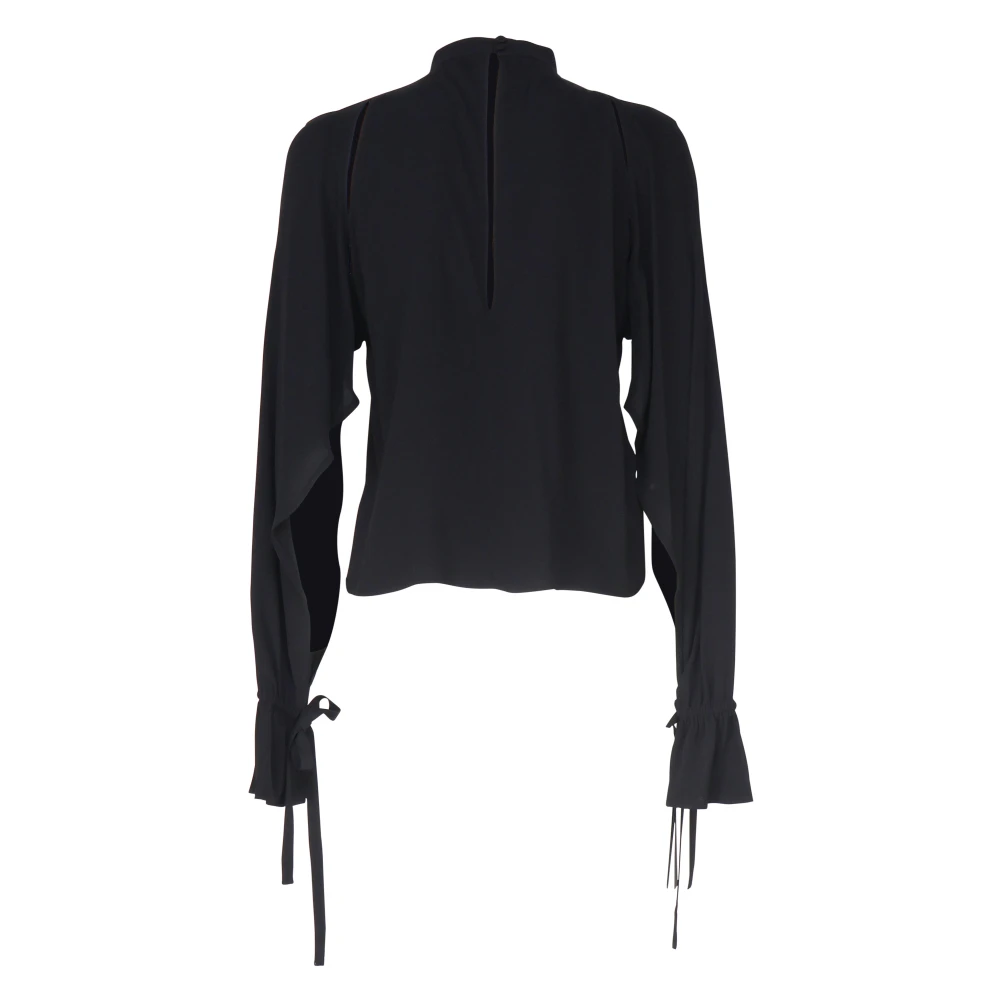 pinko Zijden Blouse met Verticale Uitsnede Black Dames