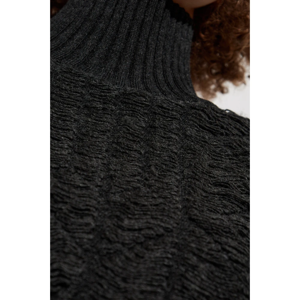 MM6 Maison Margiela Wol wollen trui met turtleneck Gray Dames