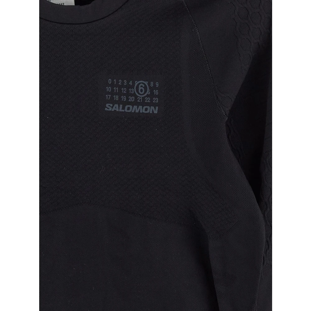 MM6 Maison Margiela Logo T-Shirt Black Dames