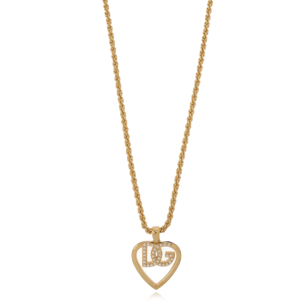 Dolce & Gabbana Vrouw Geel Accessoires Dames, One Size, Ketting Met Hanger