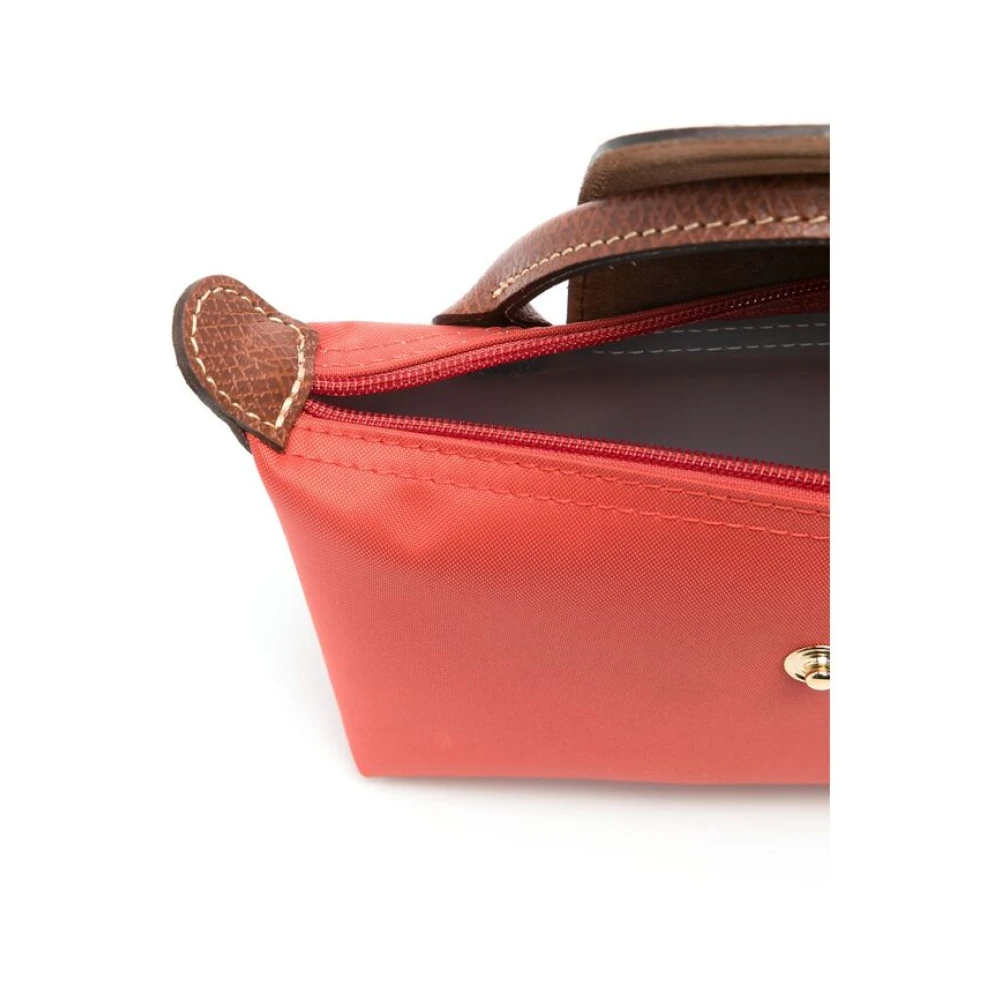 Longchamp Canvas lederwaren met top handvat Red Dames