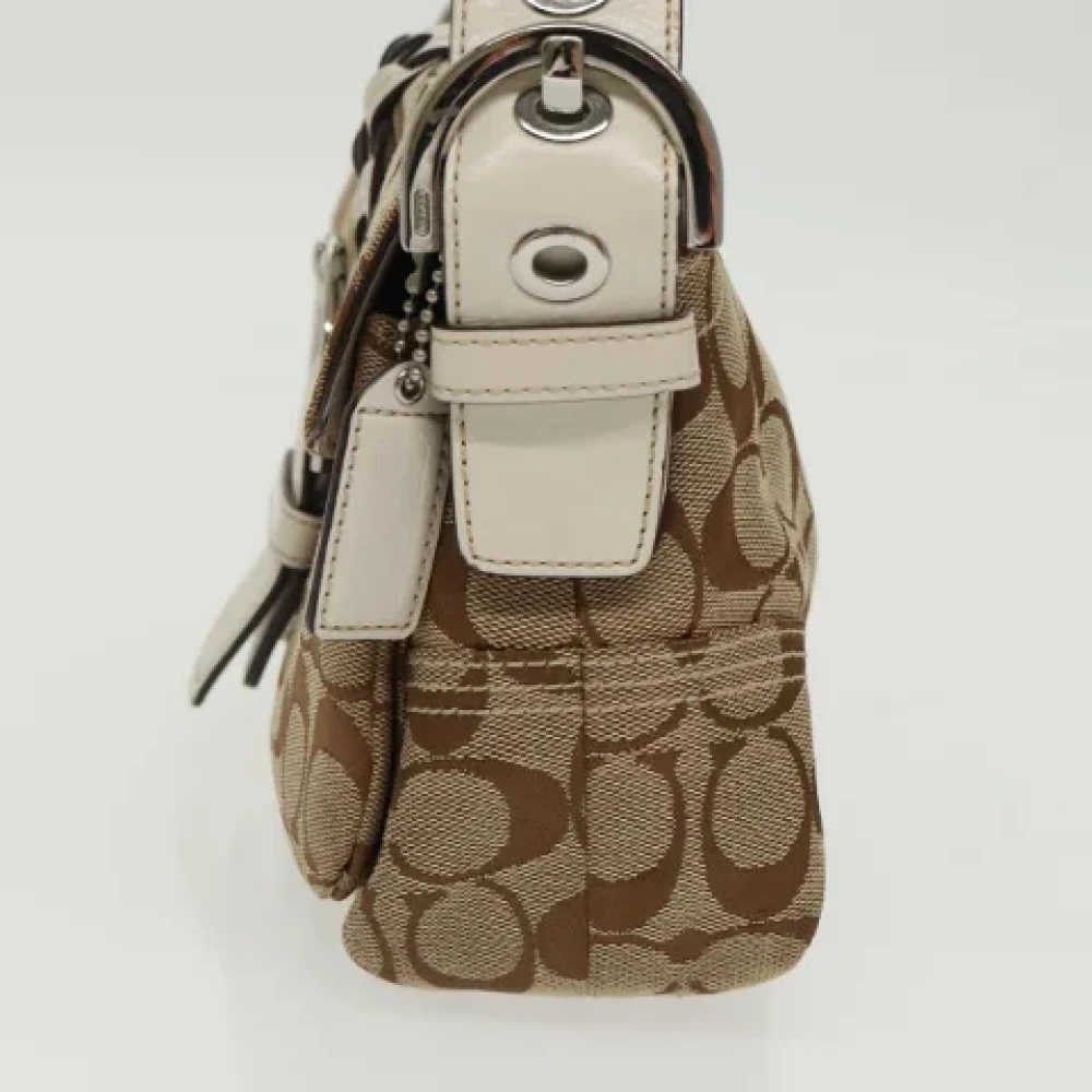 Coach Pre-owned Canvas shoulder-bags Beige Dames