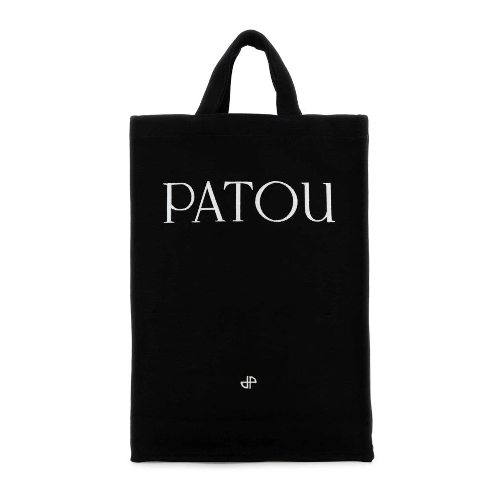 Patou Canvas Shopping Bag Black Dames
