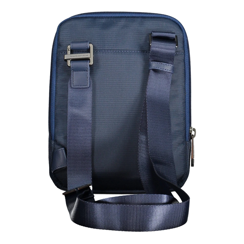 Piquadro Blauwe Schoudertas met Ritssluiting Blue Heren
