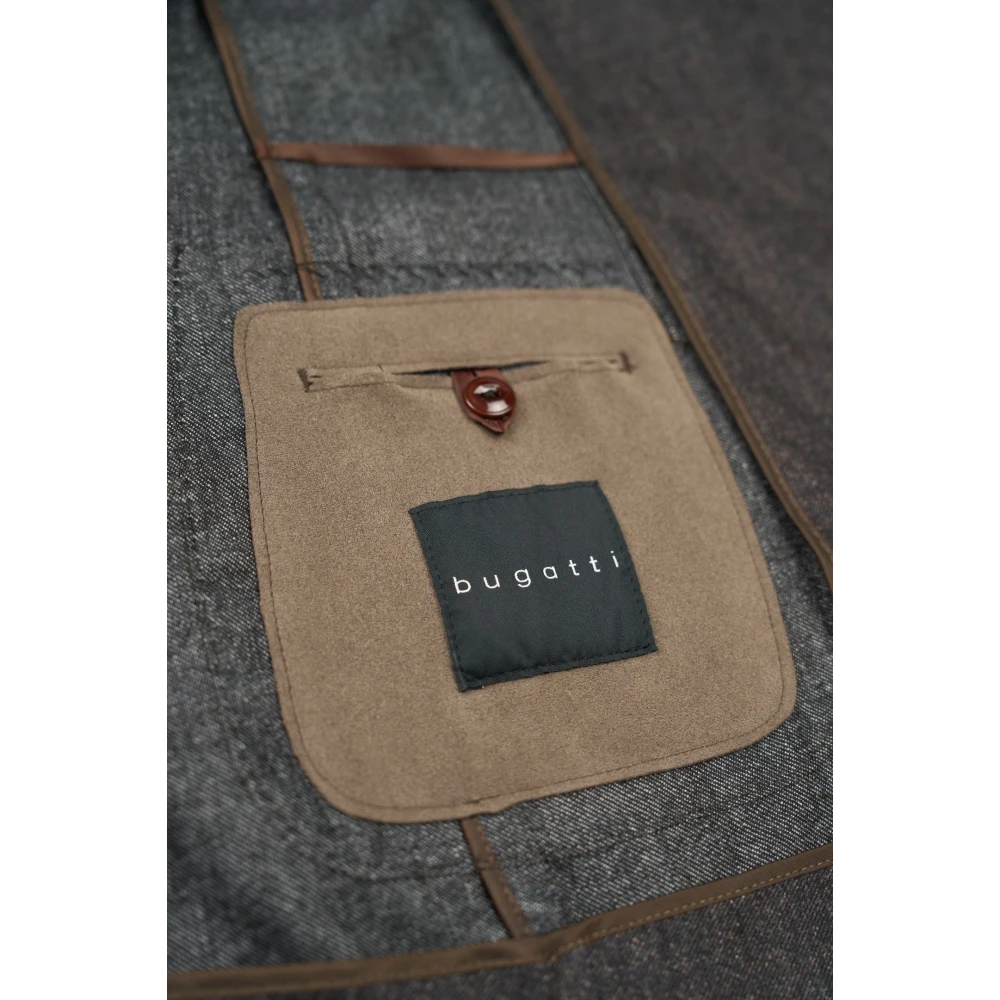 Bugatti Sportieve Herenjas Donkergrijs Bruin Gray Heren